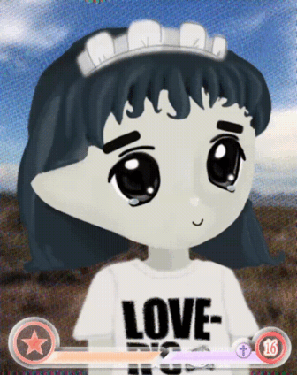Animated Milady with a maid headband